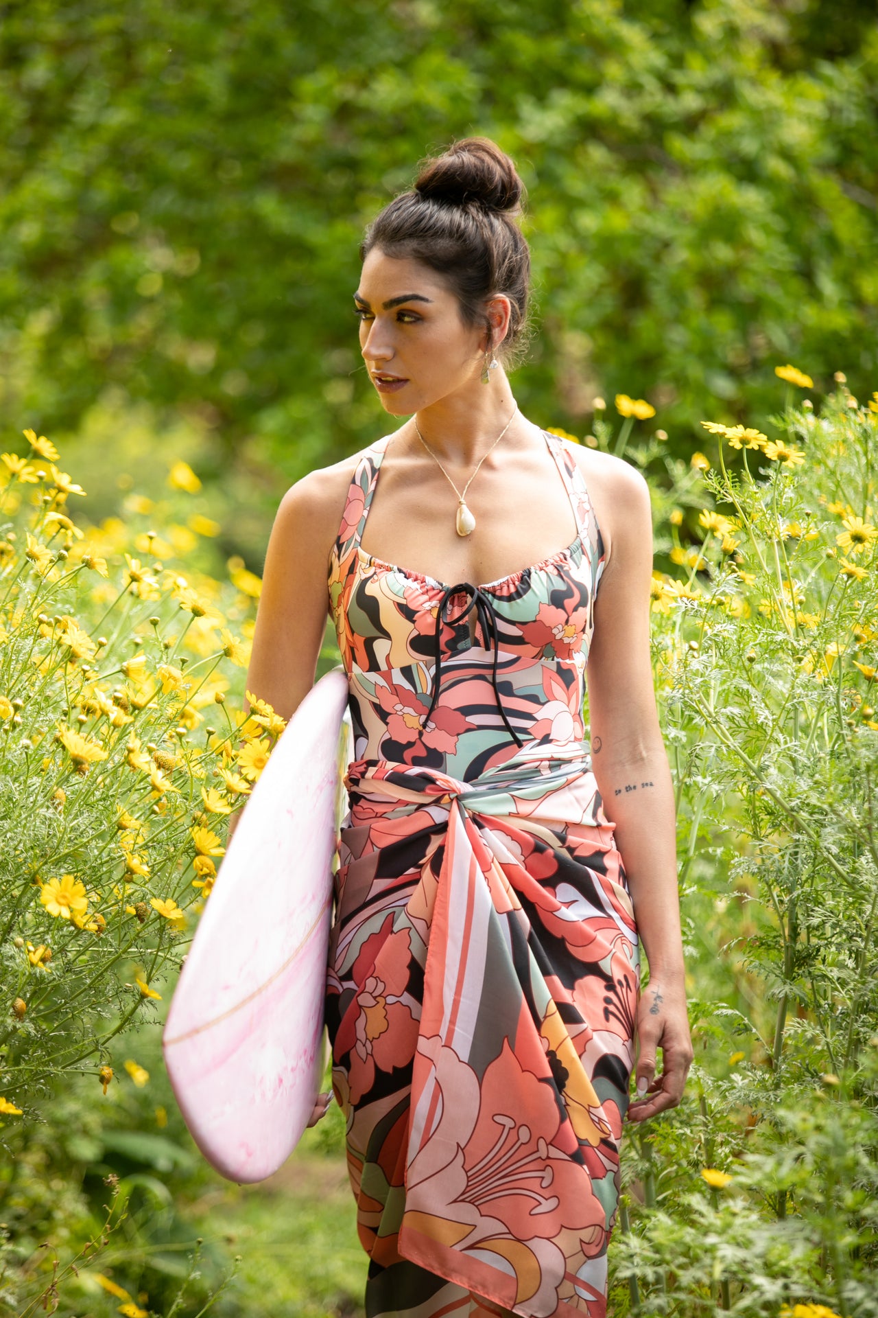 פריאו מודפס פרחוני Kali Sarong