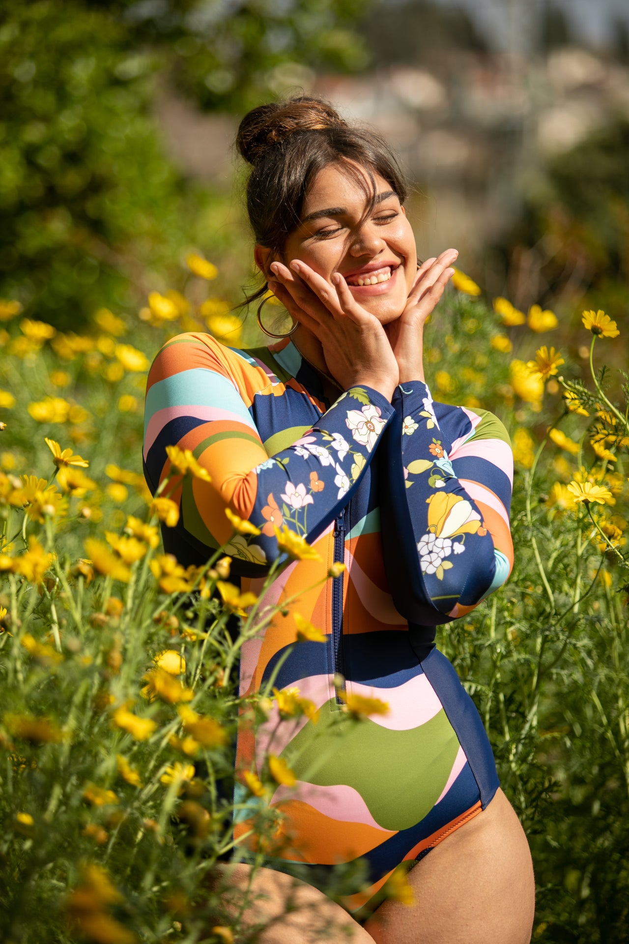 חליפת גלישה קיץ שרוול ארוך דפוס Maya